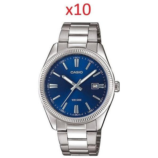 CASIO COLLECTION & VINTAGE CASIO COLLECTION Mod. DATE - NAVY BLUE - SPECIAL PACK 10 PC MTP-1302PD-2AVEF_10 Gent,Gent Ready stocked Watches,READY STOCKED WATCHES,Watches for Men - Watches,Wristwatch