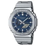 CASIO G-SHOCK Mod. OAK G-STEEL PETROL BLUE wristwatch with 20 ATM water resistance, stainless steel case, and multifunction quartz movement.
