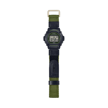 CASIO TIMELESS COLLECTION Mod. SPORT- ILLUMINATOR. WR 50M. ALARM. CHRONOGRAPH - ARMY GREEN - COLORED SERIE