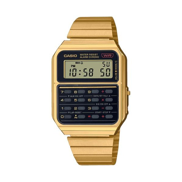 CASIO VINTAGE Mod. CALCULATOR EDGY COLLECTION - GOLD WATCHES