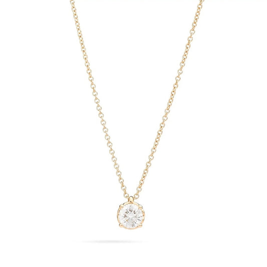 COLLANE RECARLO MOD. P01PX001_G047-45 gold chain with a sparkling diamond pendant