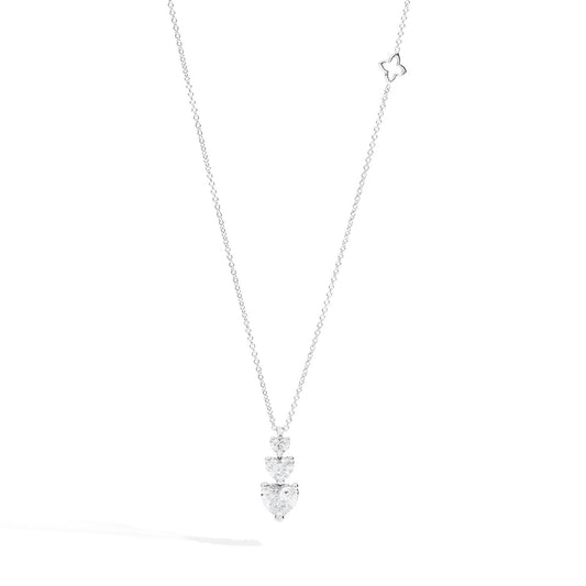 Elegant necklace from COLLANE RECARLO MOD. P67TS025_051-45 featuring a delicate design with heart and jewel accents.