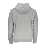 Calvin Klein "Gray Cotton Men Sweater with Hood and Central Pocket"