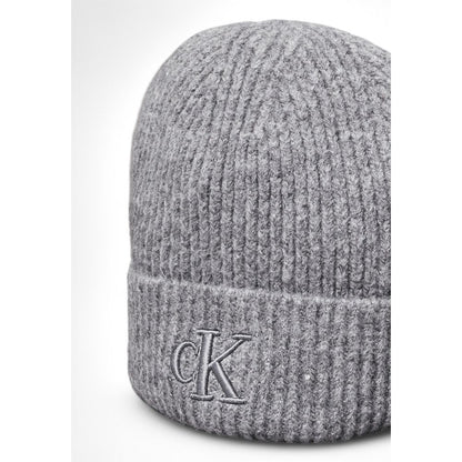 Calvin Klein Gray Marabou Cap (Baseball Hat)
