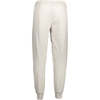 Back view of Calvin Klein Grigio Cotton Men's Sweatpant showcasing the elegant design and comfortable fit.