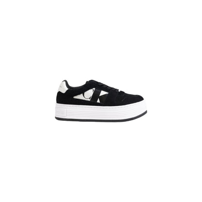 Calvin Klein Jeans Black Leather Platform Sneakers