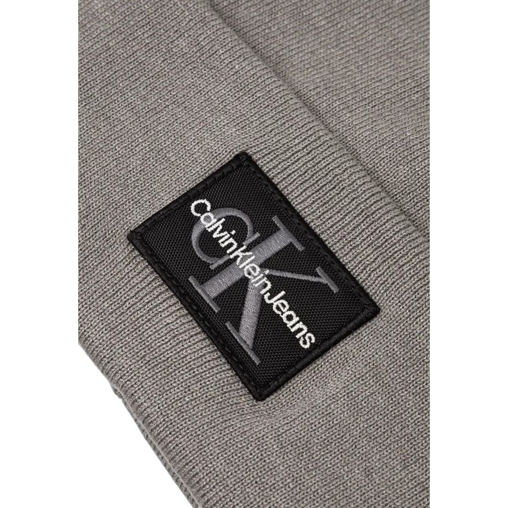 Calvin Klein Jeans Gray Cotton Cap (Baseball Hat)