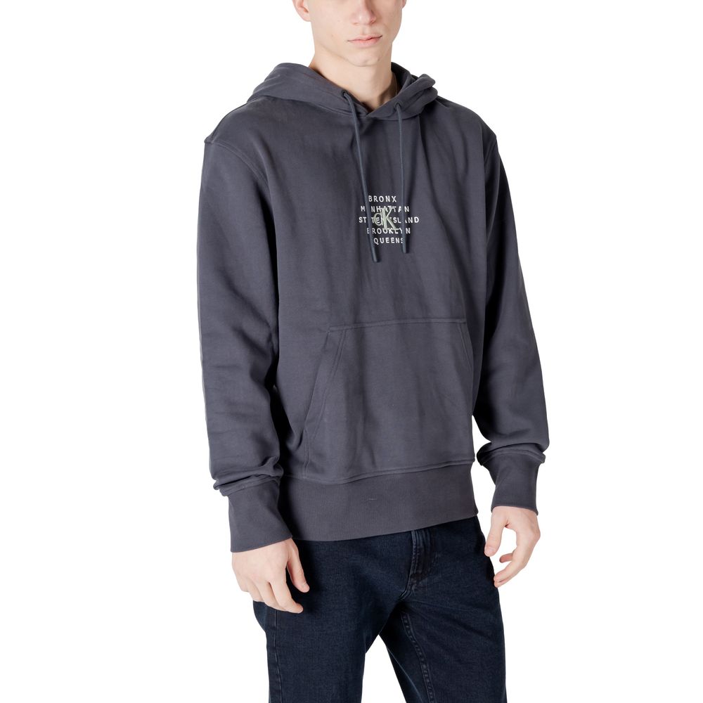 Calvin Klein Jeans Gray Cotton Hoodie
