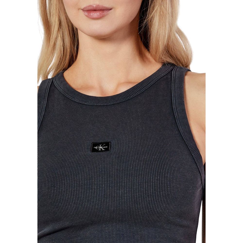 Calvin Klein Jeans Gray Recycled Cotton Tank Tops