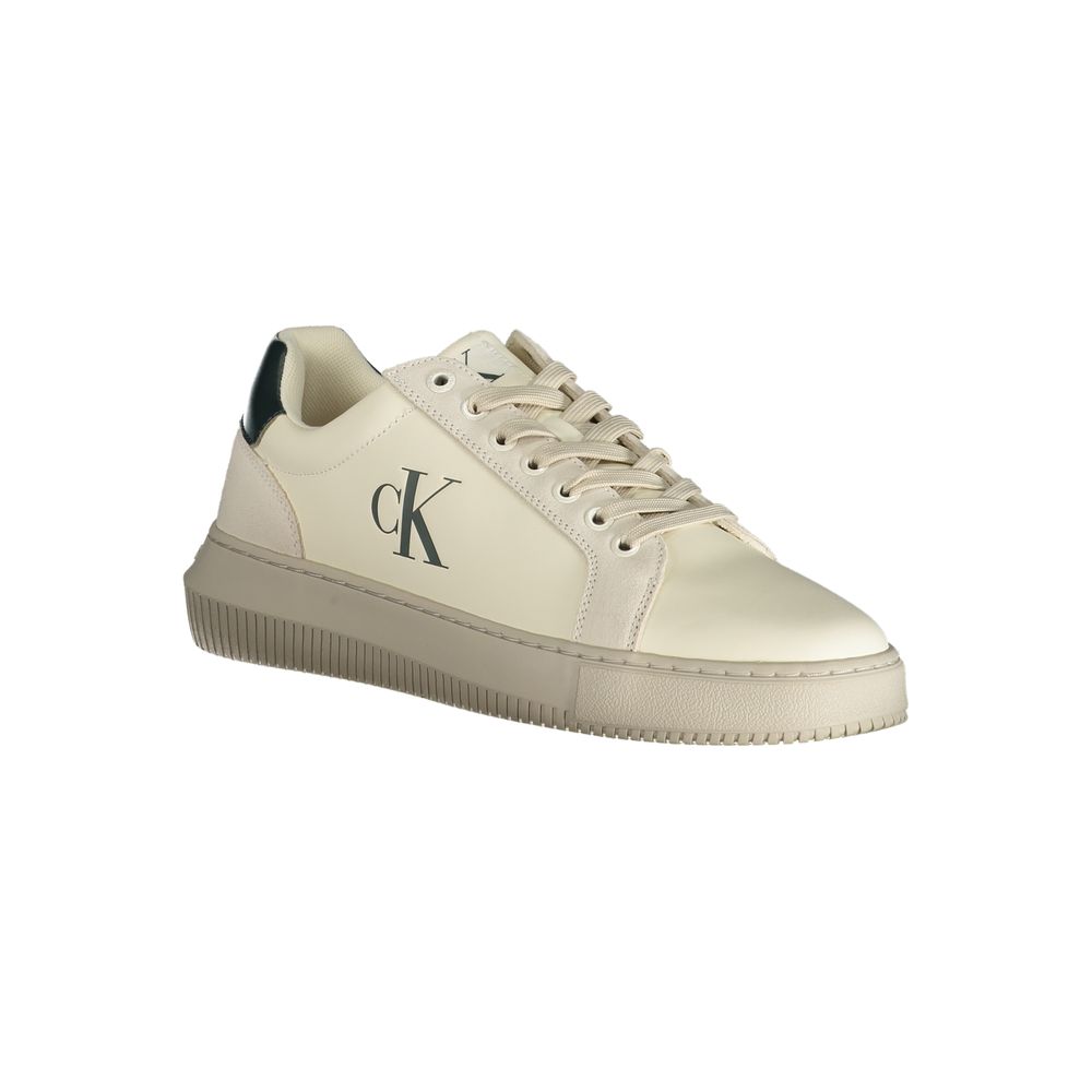Calvin Klein White Polyurethane Men Sneaker