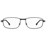 Carrera Black Metal Frames eyeglasses 57/17/145 mm featuring matte black metal design for men.