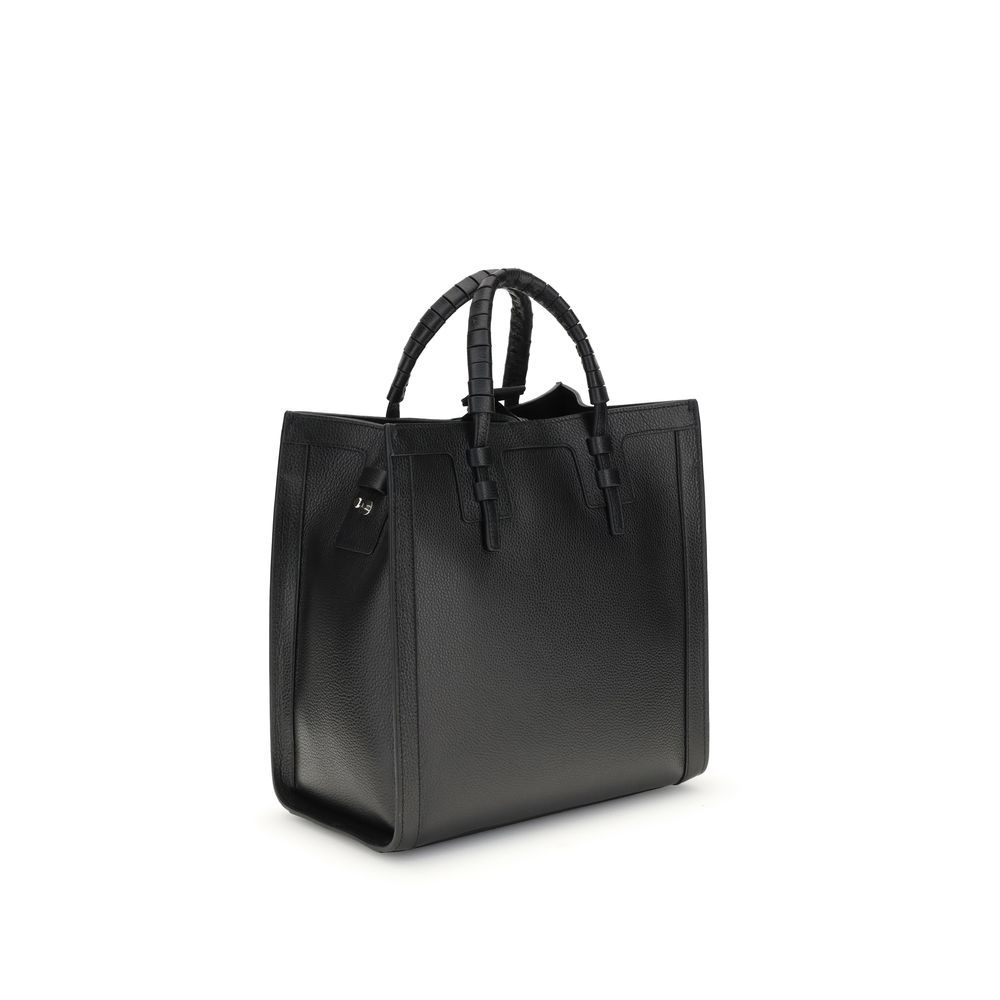 Casadei Black Calf Leather Bos Taurus Shoulder Bag with embossed logo, tubular handles, and adjustable strap, perfect for versatile chic looks.