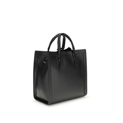 Casadei Black Calf Leather Bos Taurus Shoulder Bag with embossed logo, tubular handles, and adjustable strap, perfect for versatile chic looks.