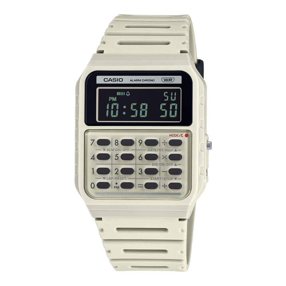 Casio Beige Resin Digital Watch 1728,67434610848,Accessories,Beige,Casio,Digital Watches - Watches - Accessories,New with tags,Unisex,Watches - Accessories
