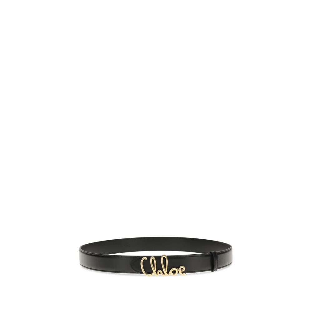 Chloé Black Calf Leather Bos Taurus Belt