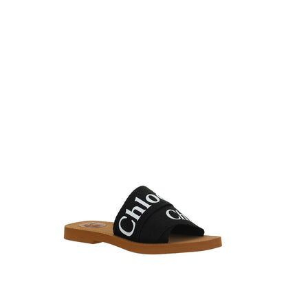 Chloé Black Rubber Sandals