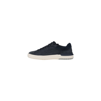 Clarks Blue Nubuc Leather Low Top Sneakers