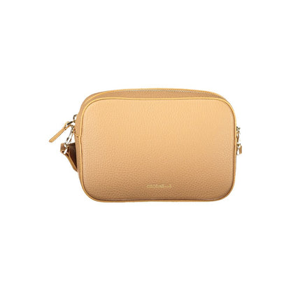 Coccinelle Brown Leather Women Handbag with a sleek design and adjustable strap. Crafted from premium leather for elegance and functionality.