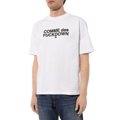 Comme Des Fuckdown White Cotton T-Shirt