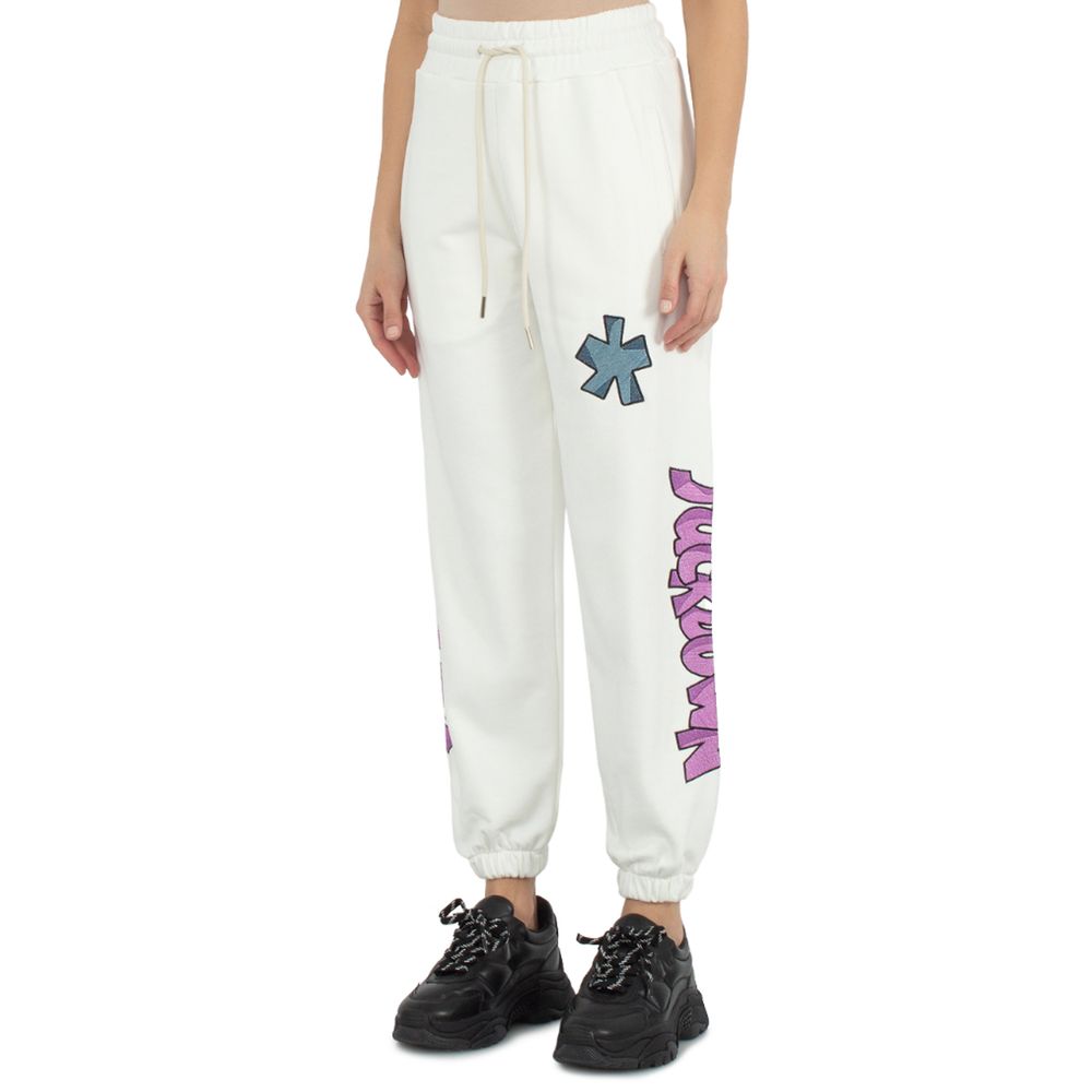 Comme Des Fuckdown White Cotton Women Sweatpant