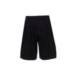 Comme Des Garçons Homme Plus Wool Shorts, men's brushed wool-blend serge, with belt loops, side pockets, Japan-made, unlined.