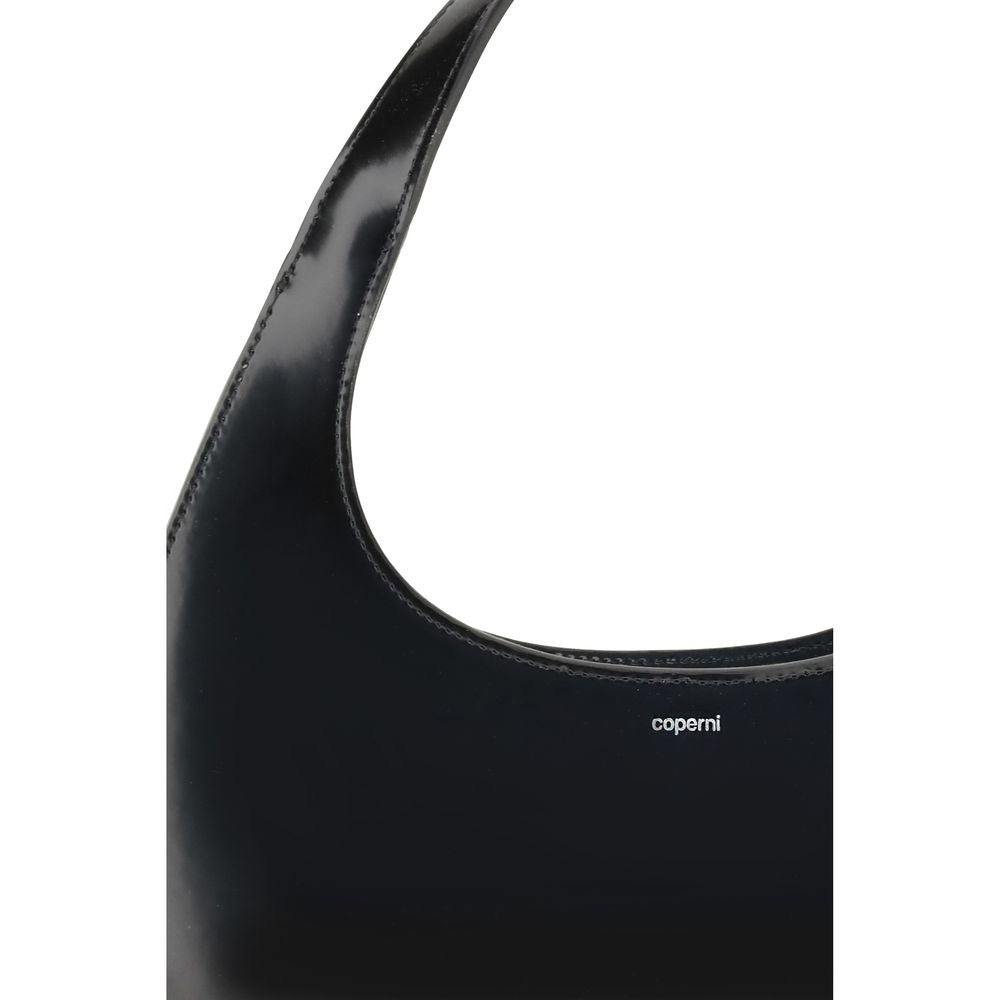 Coperni Black Leather Swipe Baguette Shoulder Bag