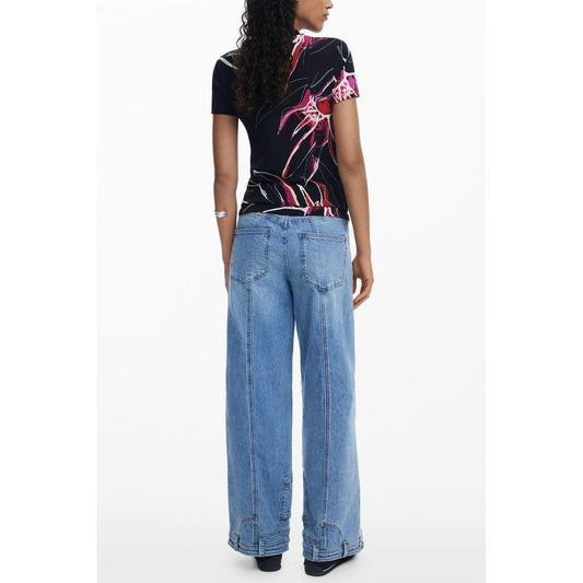 Desigual Black Viscose Women Top DE-39732-XS