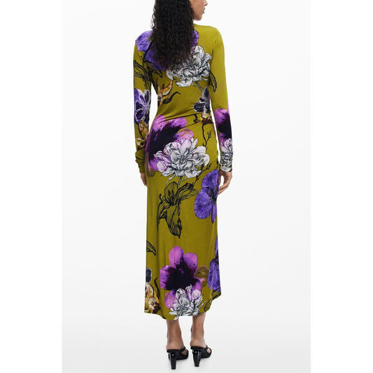 Desigual Green Viscose Women Dress DE-39762-XS