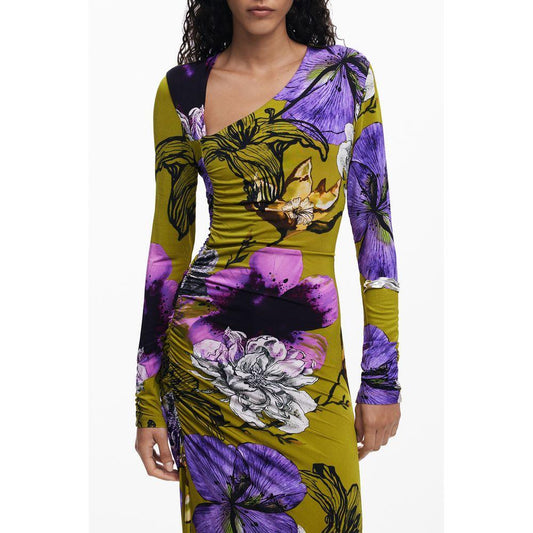 Desigual Green Viscose Women Dress DE-39762-XS