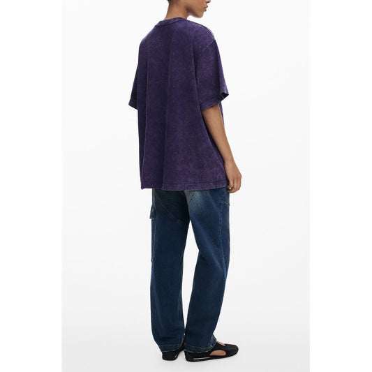 Desigual Purple Cotton Women T-Shirt DE-39786-M