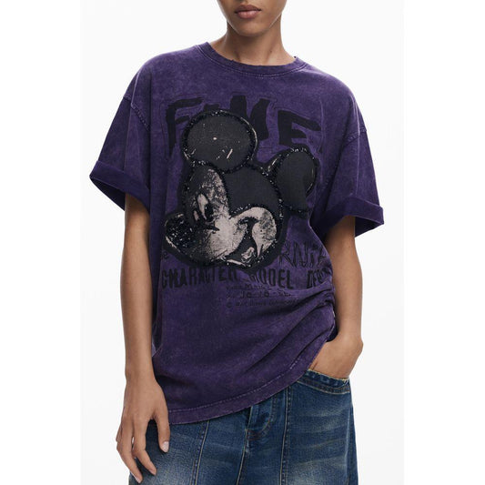 Desigual Purple Cotton Women T-Shirt DE-39786-M