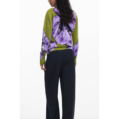Desigual Purple Elastane Women Sweater