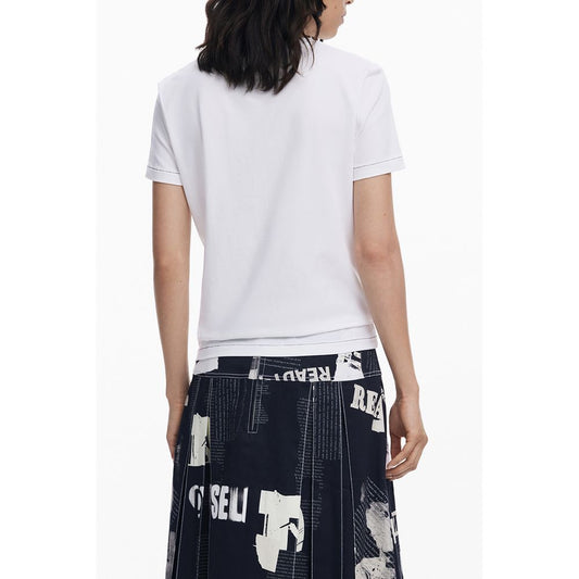 Desigual White Cotton Women T-Shirt DE-39733-XS