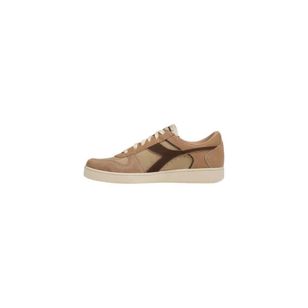 Diadora Beige Leather Low Top Sneakers
