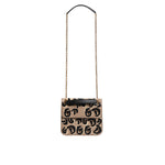 Dolce & Gabbana Beige DG Leopard Pattern Leather Crossbody Bag