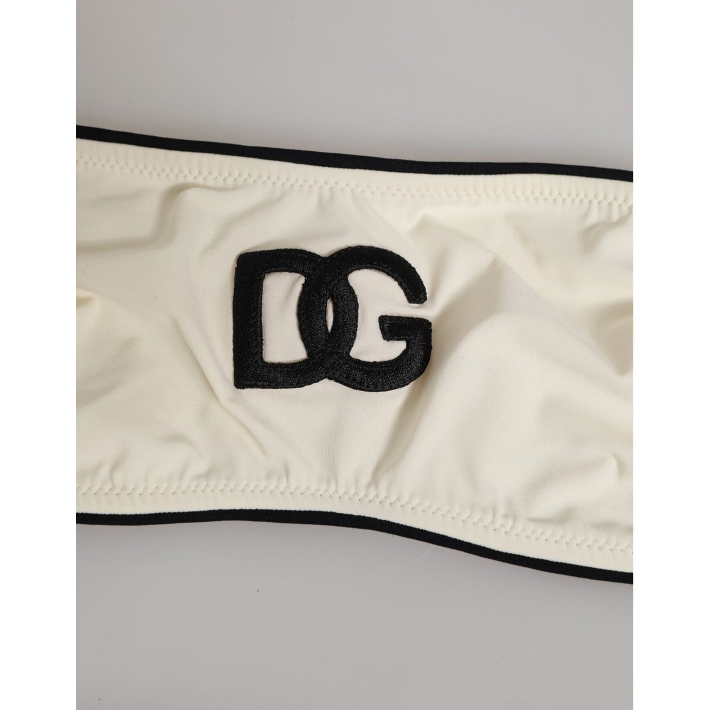 Dolce & Gabbana Beige Logo Swimsuit 2 Piece Top Bottom Swimwear