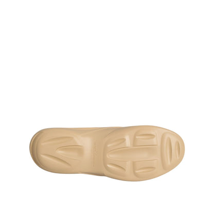 Sole view of Dolce & Gabbana Beige Rubber Slides Low Top Sneakers Shoes, featuring durable rubber and sleek design.