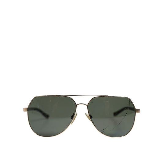 Dolce & Gabbana Black 18K Gold Plated Polarized Steel DG2133K Sunglasses GLA1382
