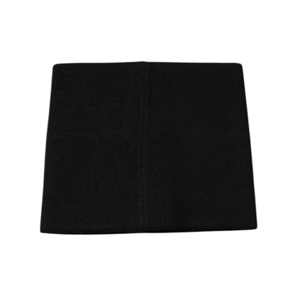 Dolce & Gabbana Black Cashmere DG Logo Square Handkerchief Scarf