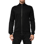 Dolce & Gabbana Black Cotton Logo Full Zip Men Bomber Jacket, luxury streetwear with subtle logo, perfect for stylish sophistication.
