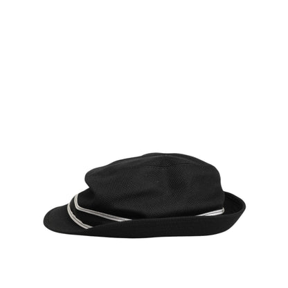 Dolce & Gabbana Black Cotton Polka Dot Lining Fedora Men Hat
