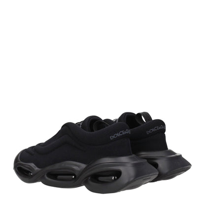 Dolce & Gabbana Black Fabric Chunky Sneakers