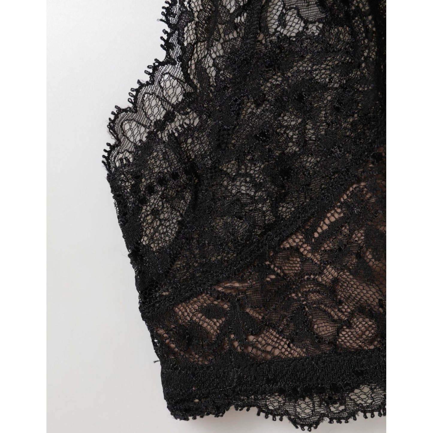 Dolce & Gabbana Black Floral Lace Mesh High Brief Panty Underwear, crafted in Italy from sheer lace and soft mesh.
