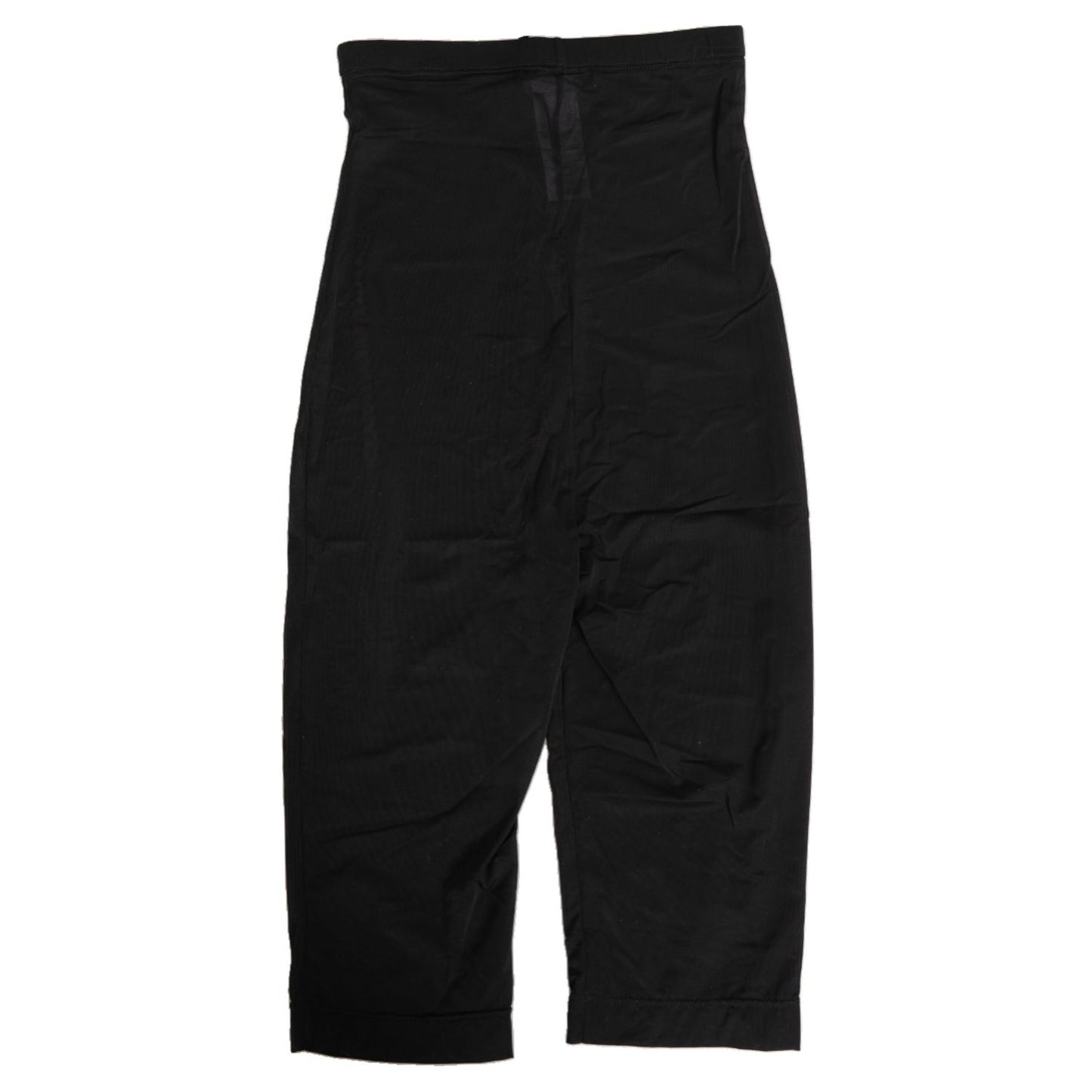 Dolce & Gabbana Black High Waist Tight Midi Trouser Underwear with logo details crafted in Italy for refined elegance.