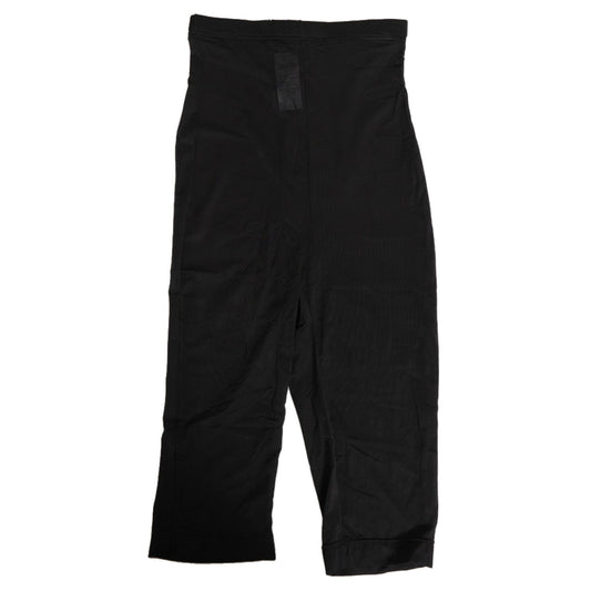 Dolce & Gabbana Black High Waist Tight Midi Trouser Underwear, elegantly designed to enhance silhouette and versatility, crafted in Italy.