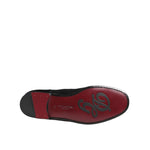 Dolce & Gabbana Black Leather Fur Men CHELSEA Boots Shoes with logo on the red sole, featuring craftsmanship and premium leather.
