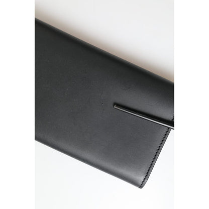 Dolce & Gabbana Black Leather Logo Embossed Mini Bifold Wallet Borse Bag