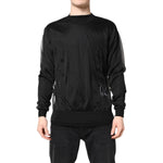 Dolce & Gabbana Black Logo Polyester CrewNeck Sweatshirt Sweater for stylish streetwear and luxury styling.