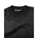 Dolce & Gabbana Black Logo Polyester CrewNeck Sweatshirt Sweater with ribbed neckline and logo patch on the collar.