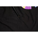 Dolce & Gabbana Black Logo Print Cotton Crew Neck T-shirt close-up showing fabric texture and logo detail.